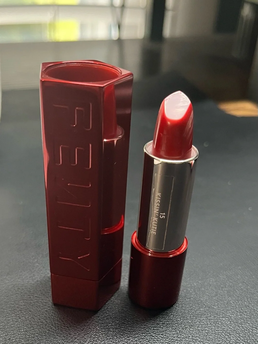 Fenty Beauty Refillable Red Lipstick Case & Lipstick - Shade Kissing Kutie